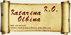 Katarina Olbina vizit kartica